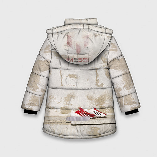 Зимняя куртка для девочки Улыбчивый Месси / 3D-Черный – фото 2