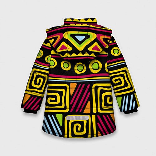 Зимняя куртка для девочки Африка / 3D-Черный – фото 2