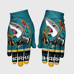 Перчатки San Jose Sharks цвета 3D-принт — фото 1