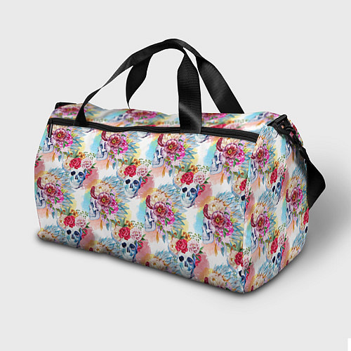 Спортивная сумка Цветы и бабочки 5 / 3D-принт – фото 2