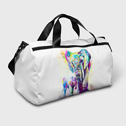 Спортивная сумка Акварельные слоны