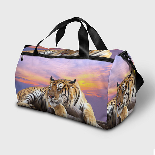 Спортивная сумка Тигр на закате / 3D-принт – фото 2