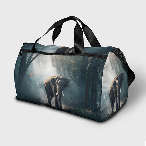 Спортивная сумка Слон в лесу / 3D-принт – фото 2