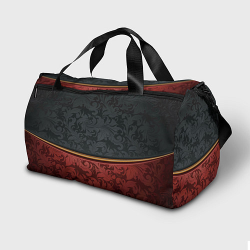 Спортивная сумка Узоры Black and Red / 3D-принт – фото 2