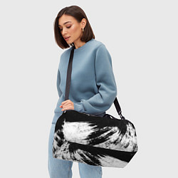 Сумки спортивные Белый и черный, цвет: 3D-принт — фото 2