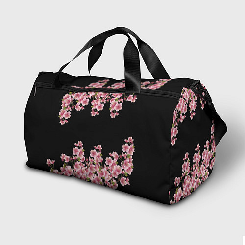 Спортивная сумка Black Pink: Delicate Sakura / 3D-принт – фото 2