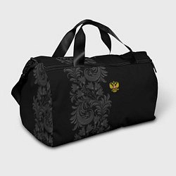 Спортивная сумка Герб России и орнамент