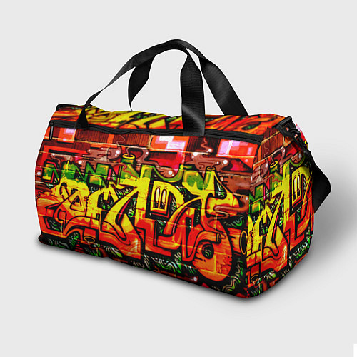 Спортивная сумка Red Graffiti / 3D-принт – фото 2