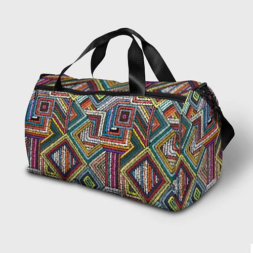 Спортивная сумка Этнический орнамент вышивка / 3D-принт – фото 2