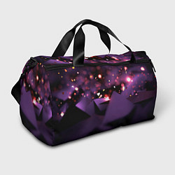 Спортивная сумка Фиолетовая абстракция с блестками