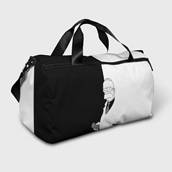 Спортивная сумка Гомер Симпсон - в смокинге - black and white