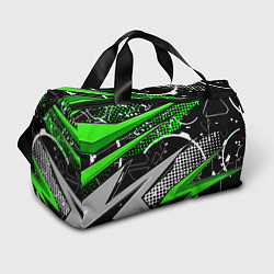 Сумки спортивные Black and green corners, цвет: 3D-принт