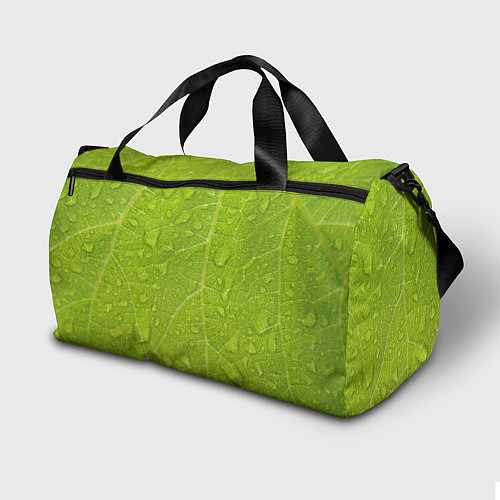 Спортивная сумка Листок с росой / 3D-принт – фото 2