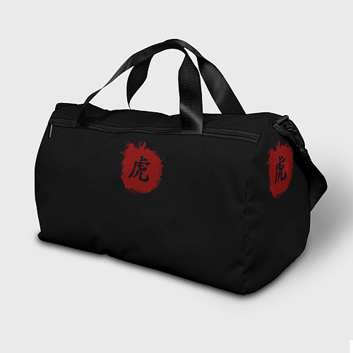 Спортивная сумка Японский Тигр иероглиф сзади / 3D-принт – фото 2