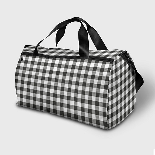Спортивная сумка Черно-белая клетка / 3D-принт – фото 2