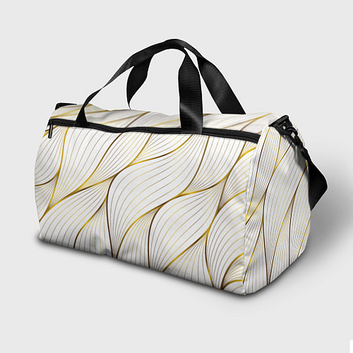 Спортивная сумка Белые лепестки / 3D-принт – фото 2