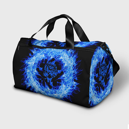 Спортивная сумка Лев в синем пламени / 3D-принт – фото 2