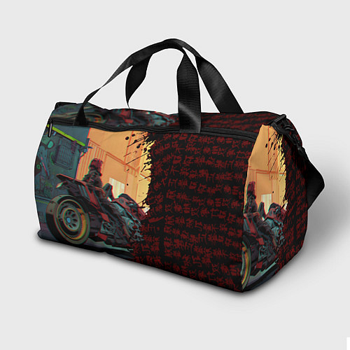 Спортивная сумка Киберпанк / 3D-принт – фото 2