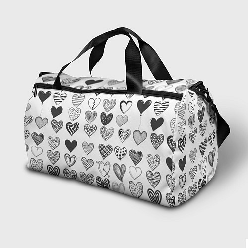 Спортивная сумка Сердца / 3D-принт – фото 2