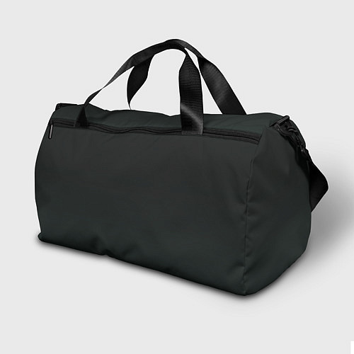 Спортивная сумка Хитрый лис на черном фоне / 3D-принт – фото 2