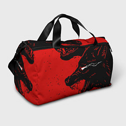 Спортивная сумка Красный волк 3D