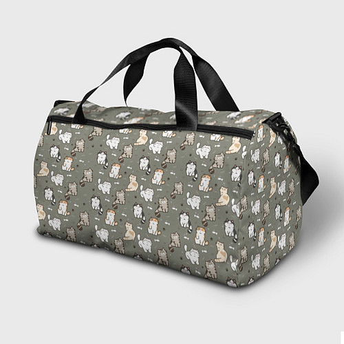 Спортивная сумка Кошечки с рыбками / 3D-принт – фото 2