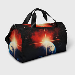 Спортивная сумка Космос земля 3D