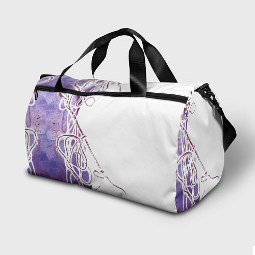 Спортивная сумка Фиолетовые нити / 3D-принт – фото 2