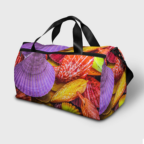 Спортивная сумка Разноцветные ракушки multicolored seashells / 3D-принт – фото 2