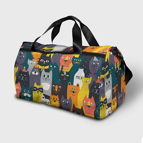 Спортивная сумка Крутые коты / 3D-принт – фото 2
