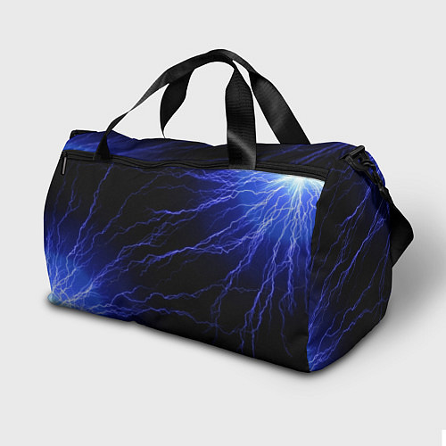 Спортивная сумка METALLICA BLUE FLASH МЕТАЛЛИКА СИНИЕ МОЛНИИ / 3D-принт – фото 2