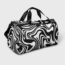 Спортивная сумка Черно-белые полосы Black and white stripes
