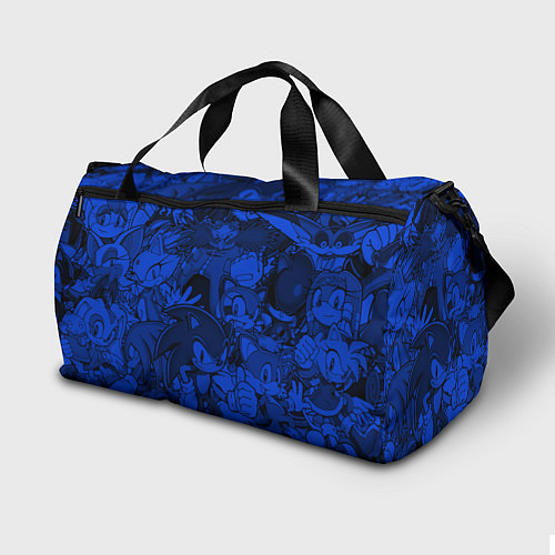 Спортивная сумка SONIC BLUE PATTERN СИНИЙ ЁЖ / 3D-принт – фото 2