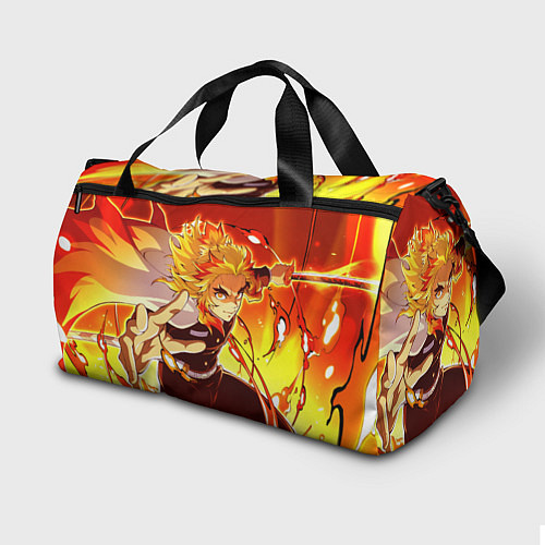 Спортивная сумка Ренгоку Кёджуро, Клинок рассекающий демонов / 3D-принт – фото 2