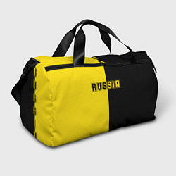 Сумки спортивные Россия черно желтое RUSSIA - BORUSSIA, цвет: 3D-принт