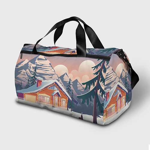 Спортивная сумка Тигр поет песни в караоке / 3D-принт – фото 2