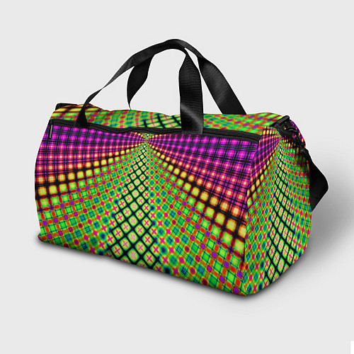 Спортивная сумка Неоновая геометрия абстракция / 3D-принт – фото 2