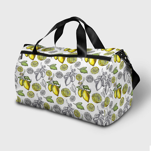 Спортивная сумка Лимонный паттерн / 3D-принт – фото 2