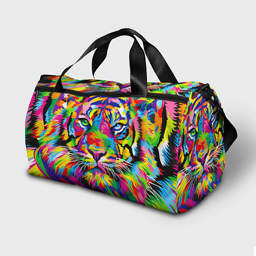 Спортивная сумка Тигр в стиле поп-арт / 3D-принт – фото 2