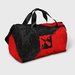 Спортивная сумка DOTA 2 RED BLACK LOGO, БРЫЗГИ КРАСОК