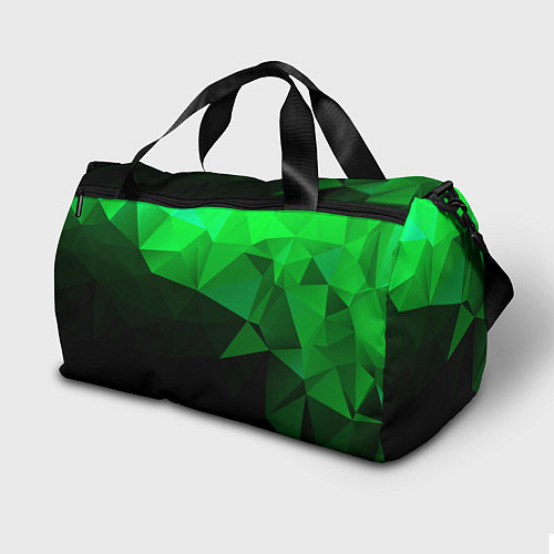 Спортивная сумка Изумрудный Зеленый Геометрия / 3D-принт – фото 2