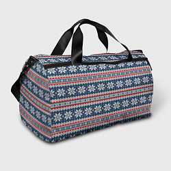 Спортивная сумка Knitted Christmas Pattern
