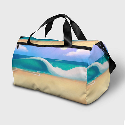 Спортивная сумка Тигр в отпуске на новый год на море / 3D-принт – фото 2