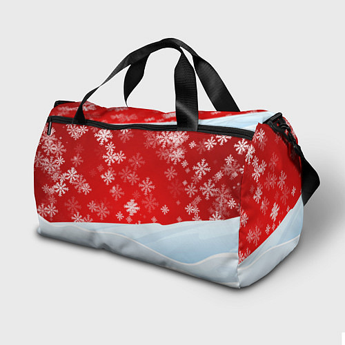 Спортивная сумка Новогодний Олень сидит в снегу / 3D-принт – фото 2