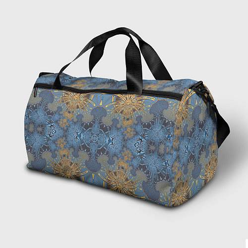 Спортивная сумка Коллекция Фрактальная мозаика Желто-синий 292-6-n1 / 3D-принт – фото 2