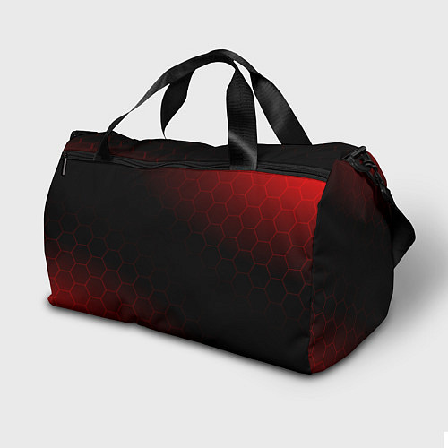 Спортивная сумка Ситроен, Citroen Красно черный соты / 3D-принт – фото 2