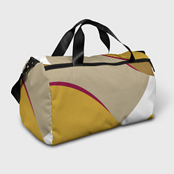 Сумки спортивные Линии На бежевом Фоне, цвет: 3D-принт