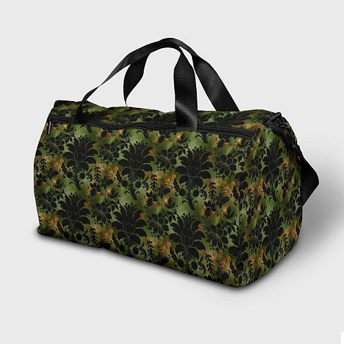 Спортивная сумка Темные тропические листья / 3D-принт – фото 2