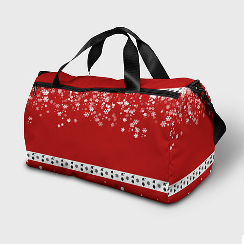 Спортивная сумка Олень в снежинках / 3D-принт – фото 2