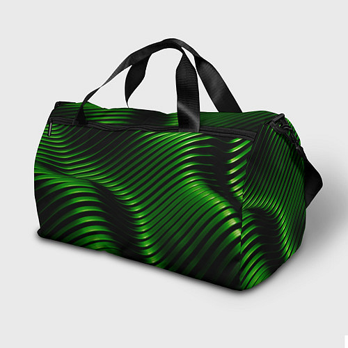 Спортивная сумка Волны изумрудного металла / 3D-принт – фото 2